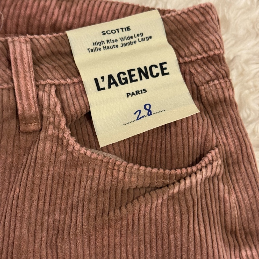 L'AGENCE Pink Corduroy Pants